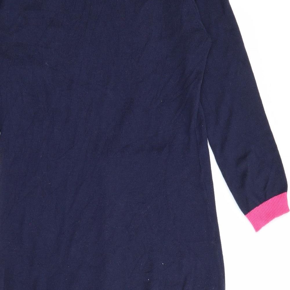 ASOS Womens Blue V-Neck Cotton Cardigan Jumper Size 8
