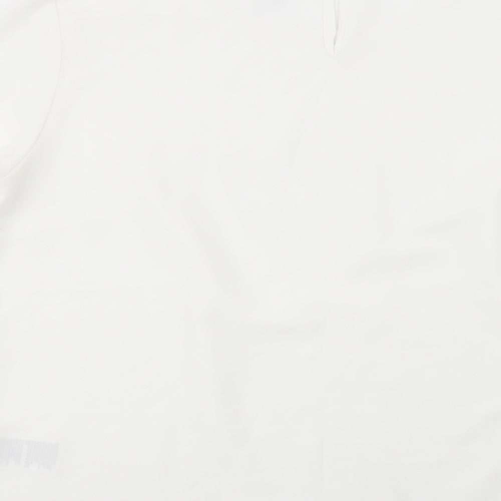 Fair Lady Womens White Polyester Basic Blouse Size 18 Boat Neck