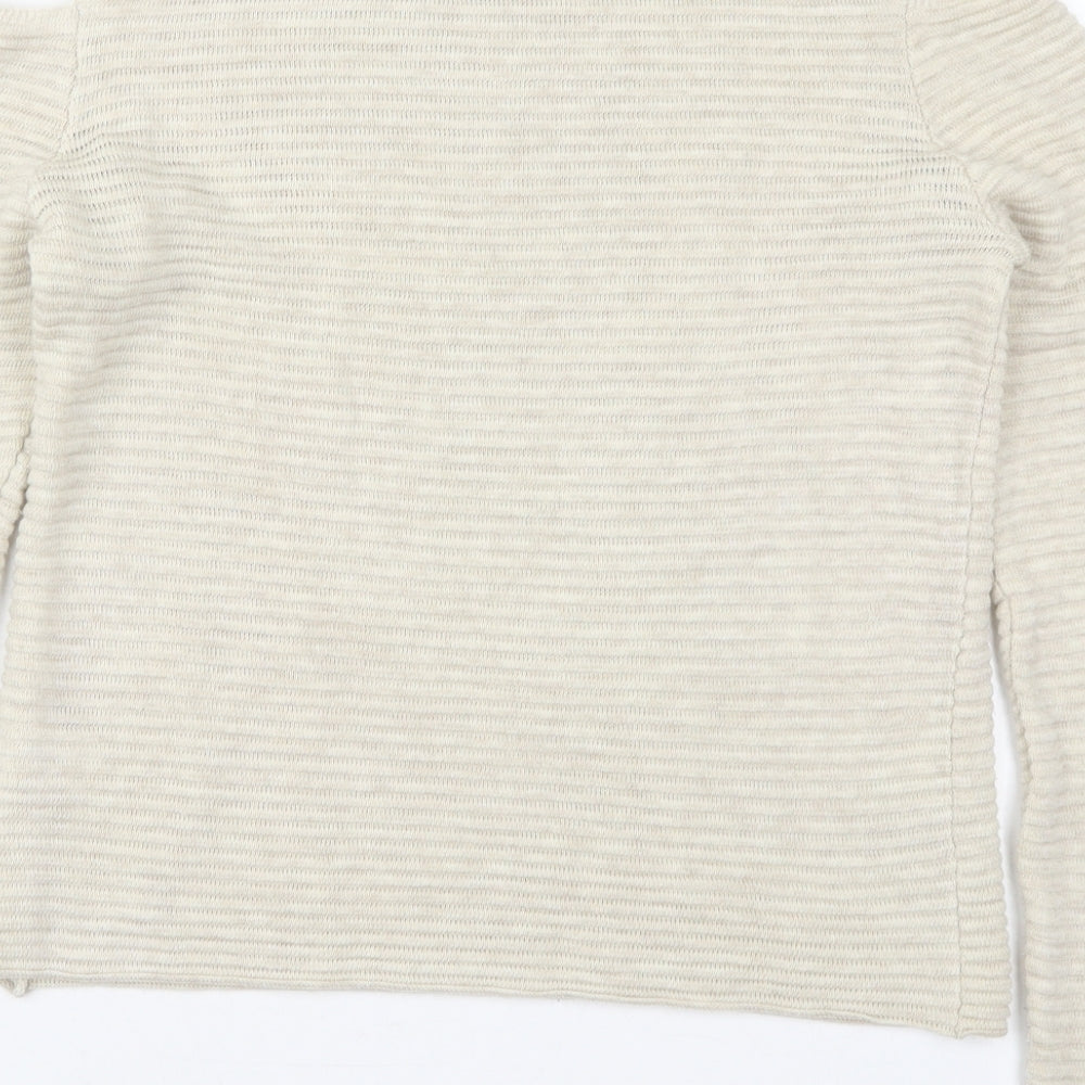 Atmosphere Womens Beige Crew Neck Acrylic Pullover Jumper Size 8