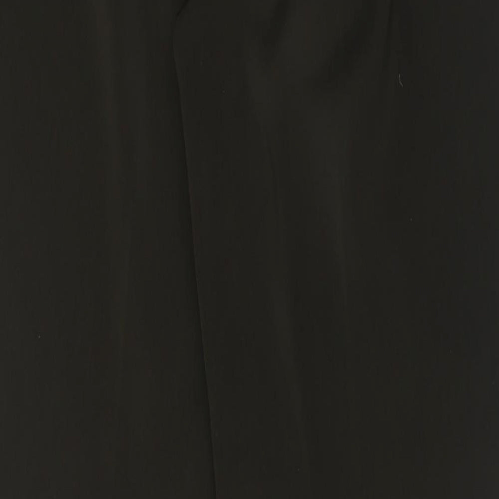 antonio derrico Womens Brown Polyester Trousers Size 12 L32 in Regular Button