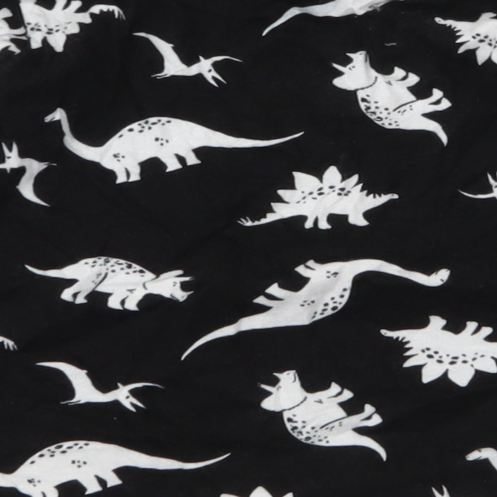 Matalan Boys Black 100% Cotton Jersey T-Shirt Size 3-4 Years Round Neck Pullover - Dinosaurs