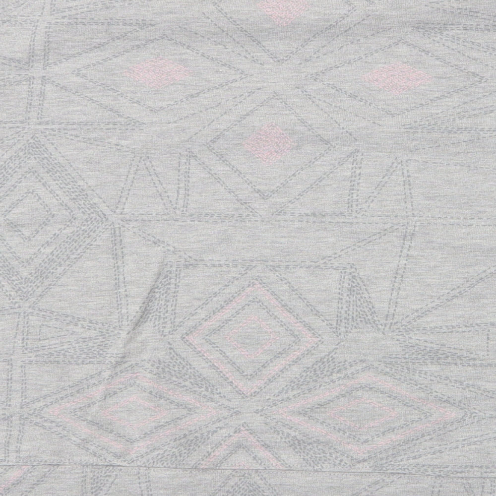 Maison De Nimes Womens Grey Geometric Cotton Pullover Sweatshirt Size 14 Pullover