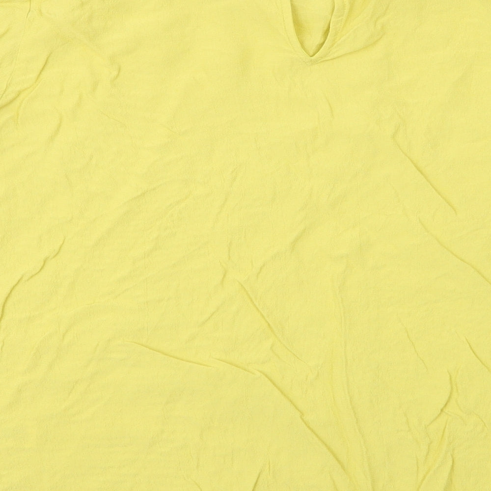 NEXT Womens Green Viscose Basic Blouse Size 18 Round Neck