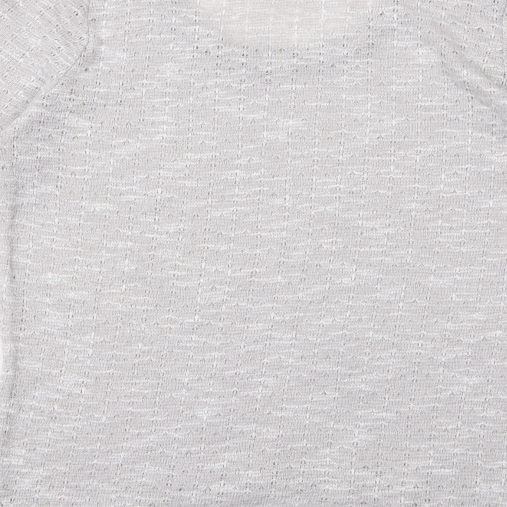 New Look Womens Grey Round Neck Polyester Pullover Jumper Size 14