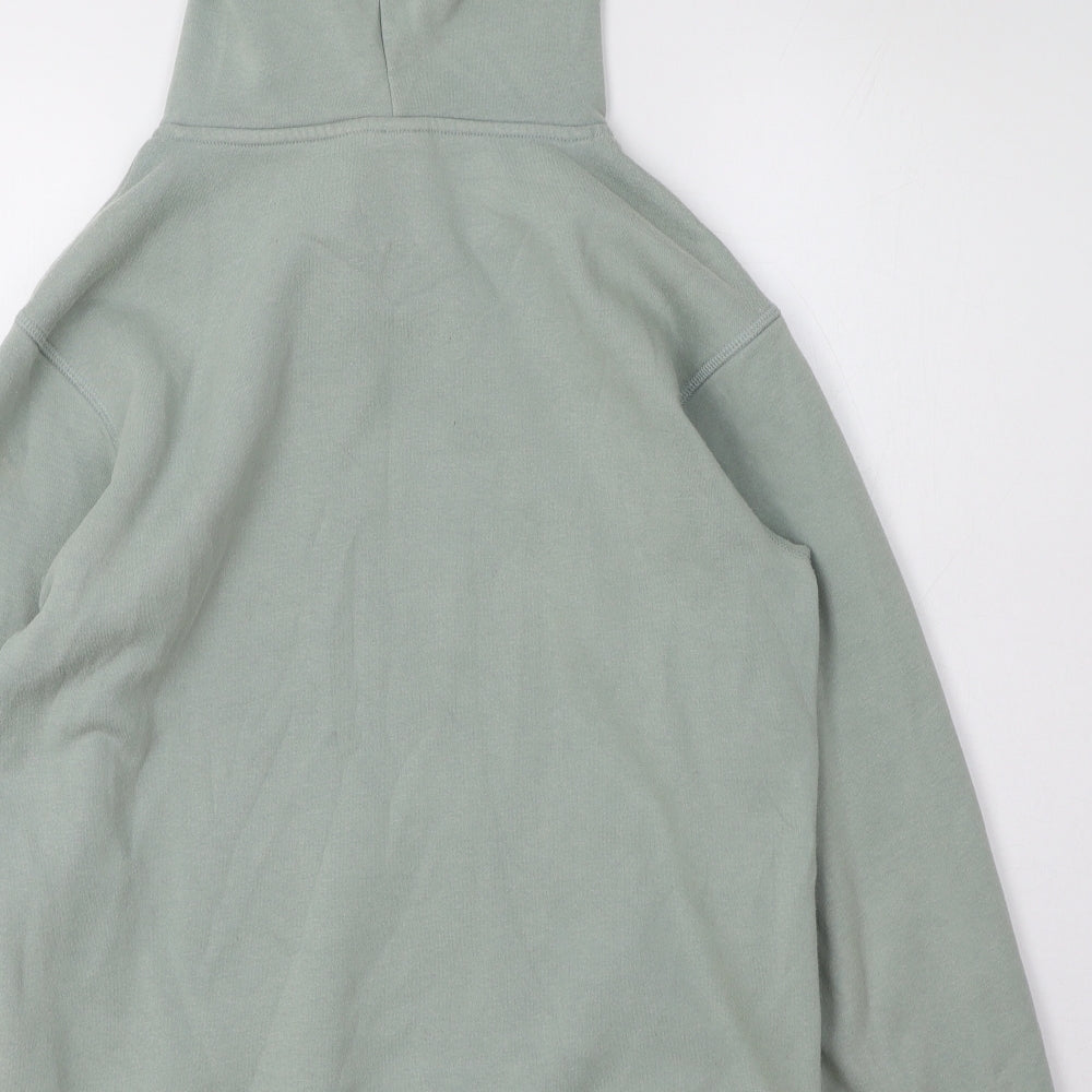 H&M Womens Green Cotton Pullover Hoodie Size 4 Pullover