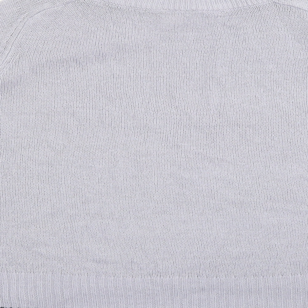 H&M Womens Purple Crew Neck Acrylic Pullover Jumper Size M