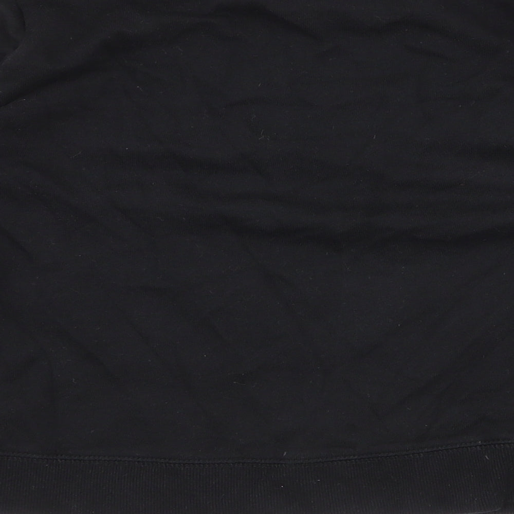 ASOS Womens Black Cotton Pullover Sweatshirt Size 8 Pullover