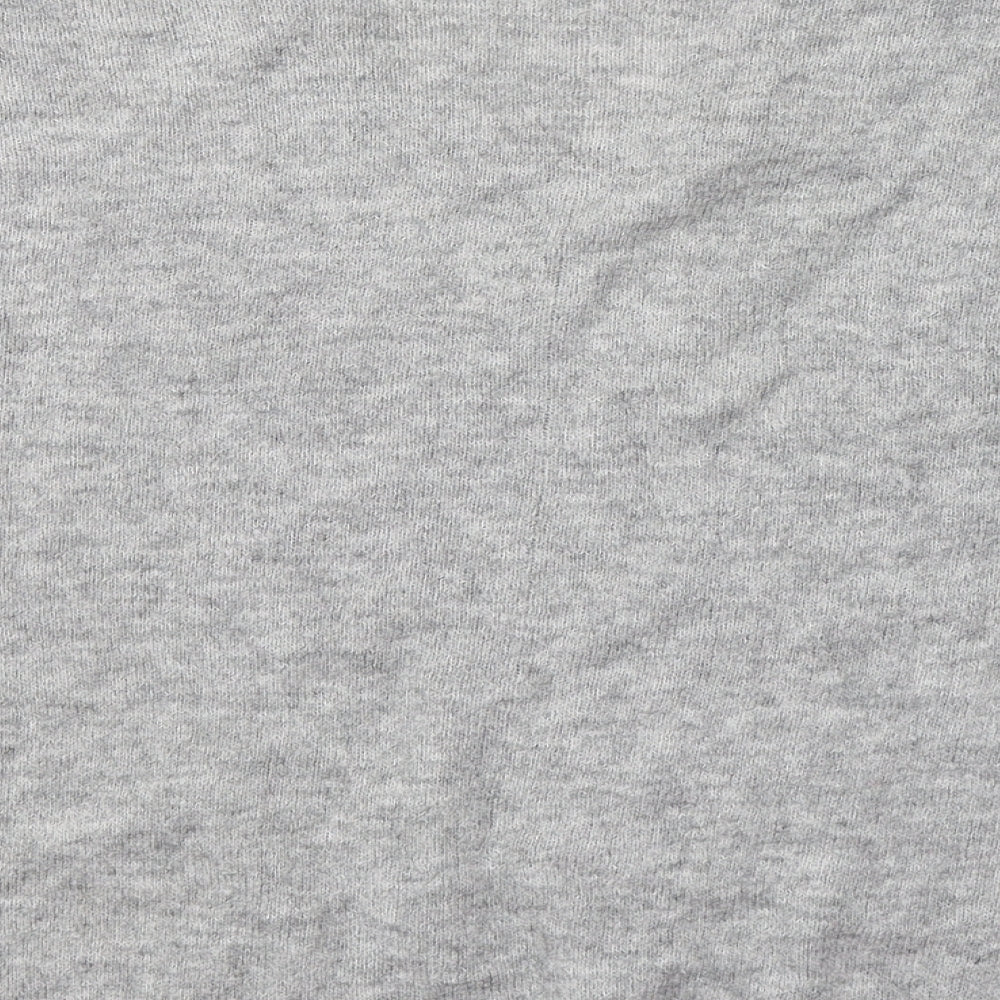 H&M Womens Grey V-Neck Acrylic Pullover Jumper Size S