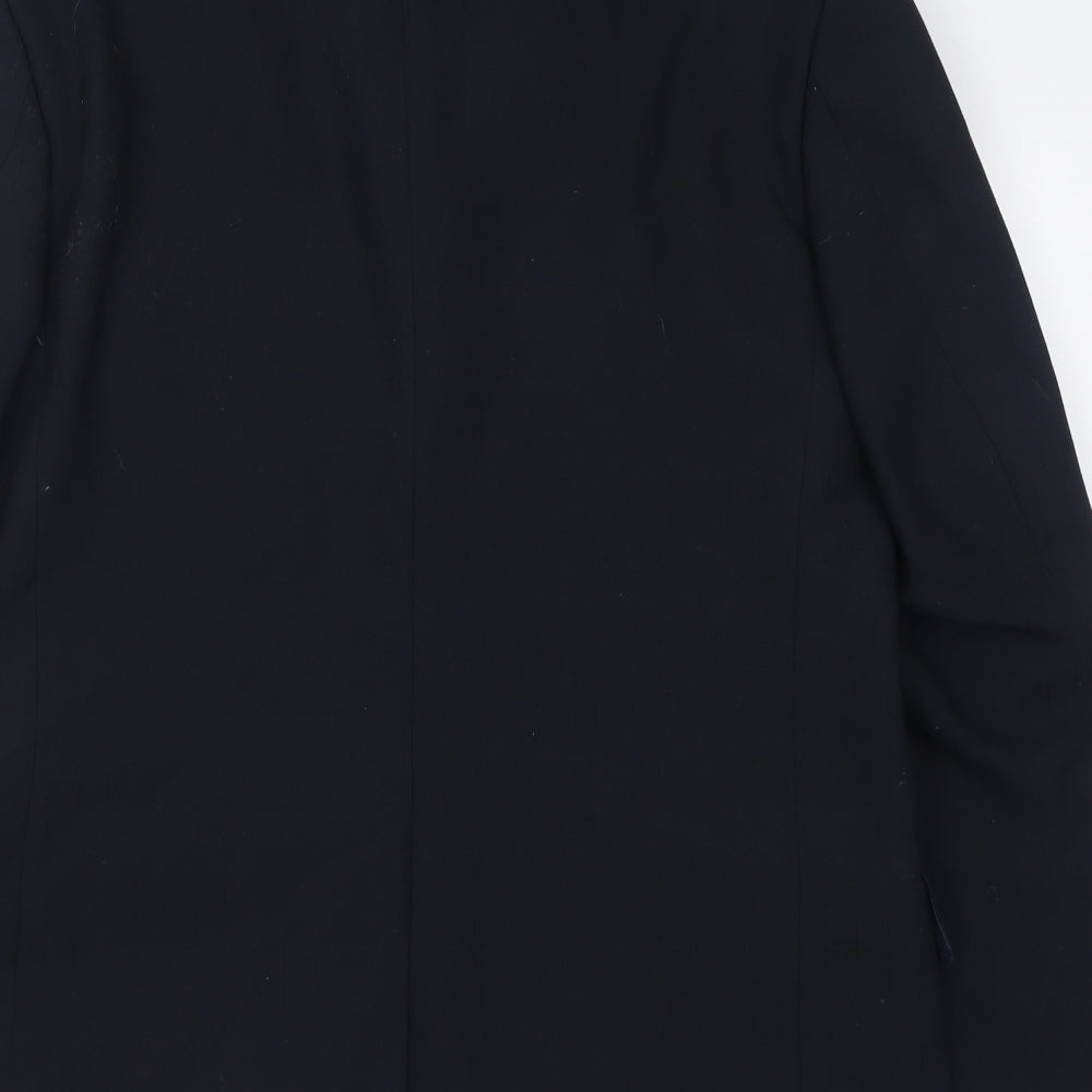 REMUS Mens Black Polyacrylate Fibre Jacket Blazer Size 38