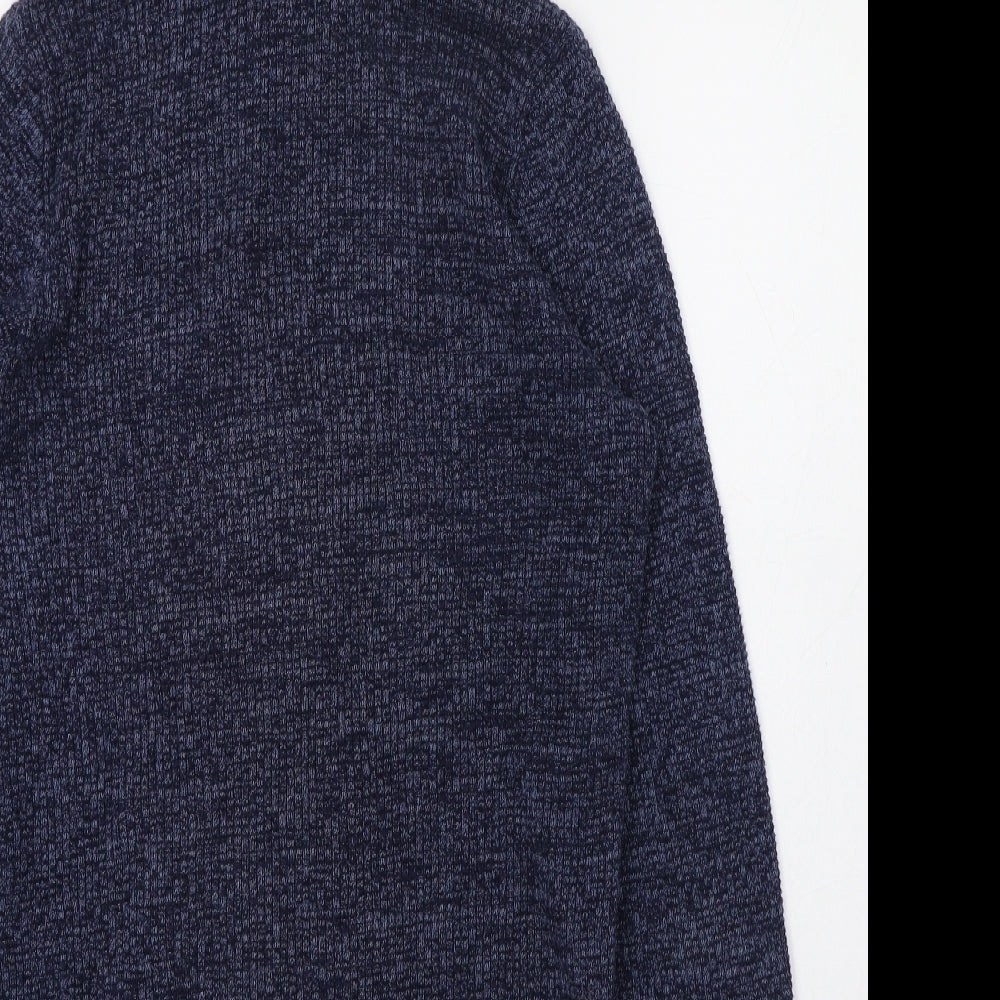 NEXT Womens Blue Round Neck 100% Cotton Pullover Jumper Size 4 - 4-6