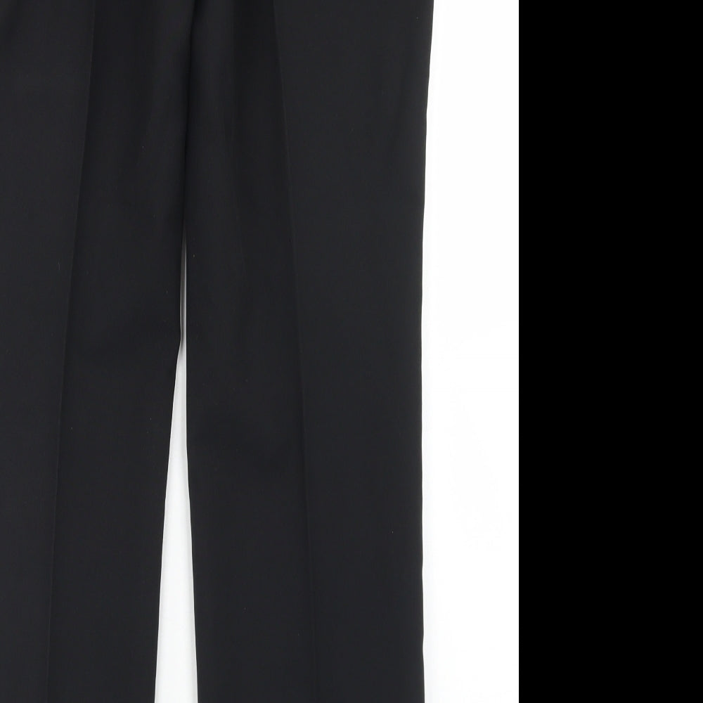Russums Womens Black Polyester Dress Pants Trousers Size 12 L29 in Regular Hook & Eye