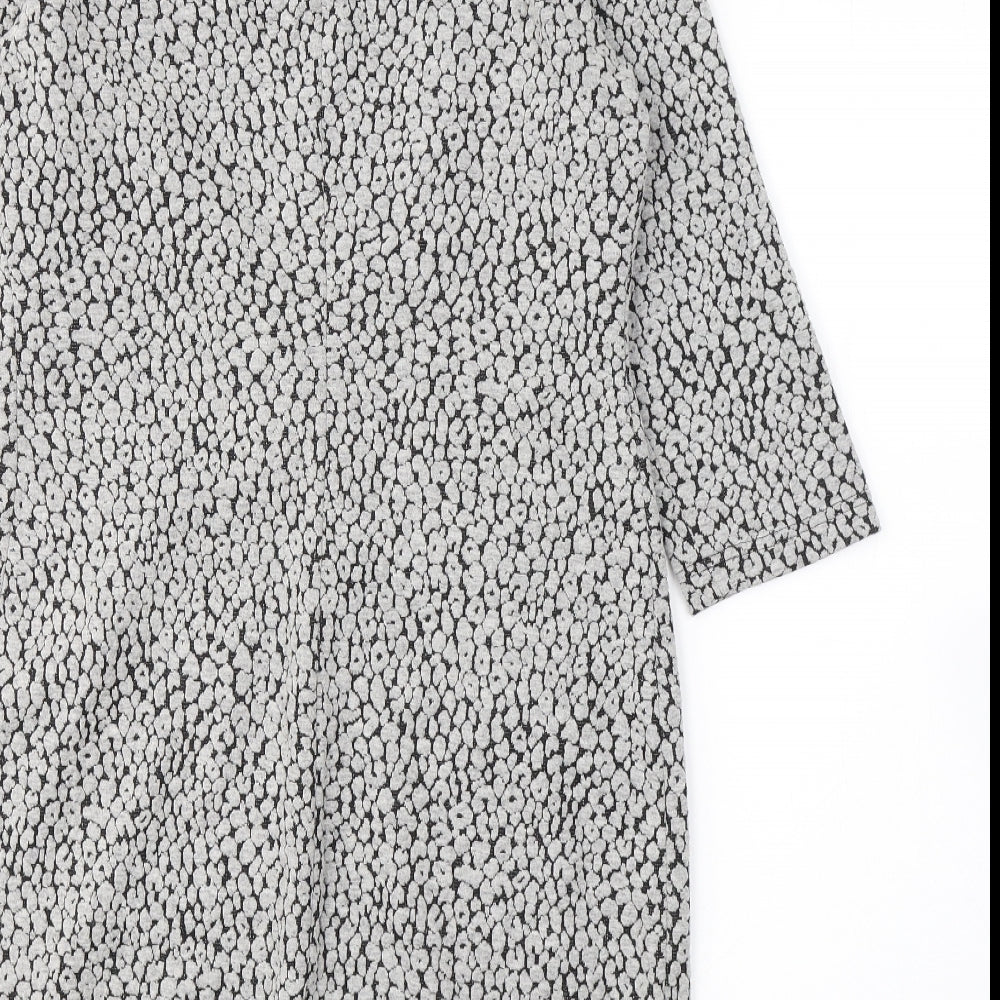 Taifun Womens Green Polka Dot Polyester A-Line Size 10 Round Neck Pullover