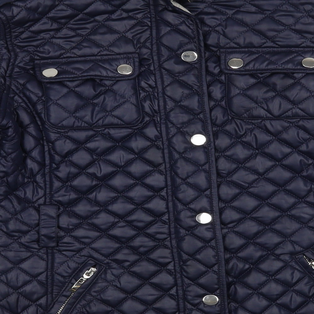 Gallery Womens Blue Jacket Coat Size 8 Zip
