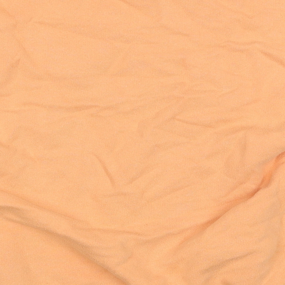 Pull&Bear Womens Orange Round Neck Cotton Pullover Jumper Size M - California