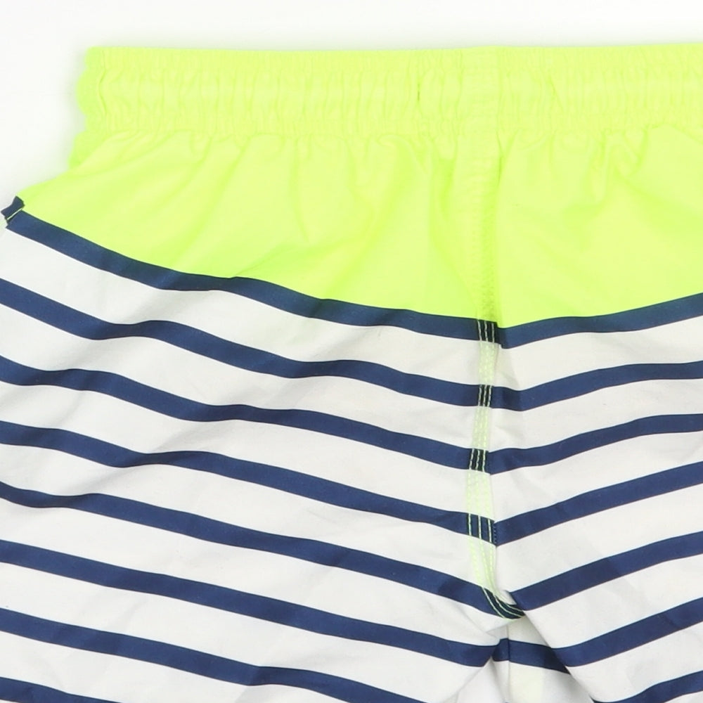 Matalan Boys Multicoloured Striped Polyester Sweat Shorts Size 6-7 Years Regular Drawstring