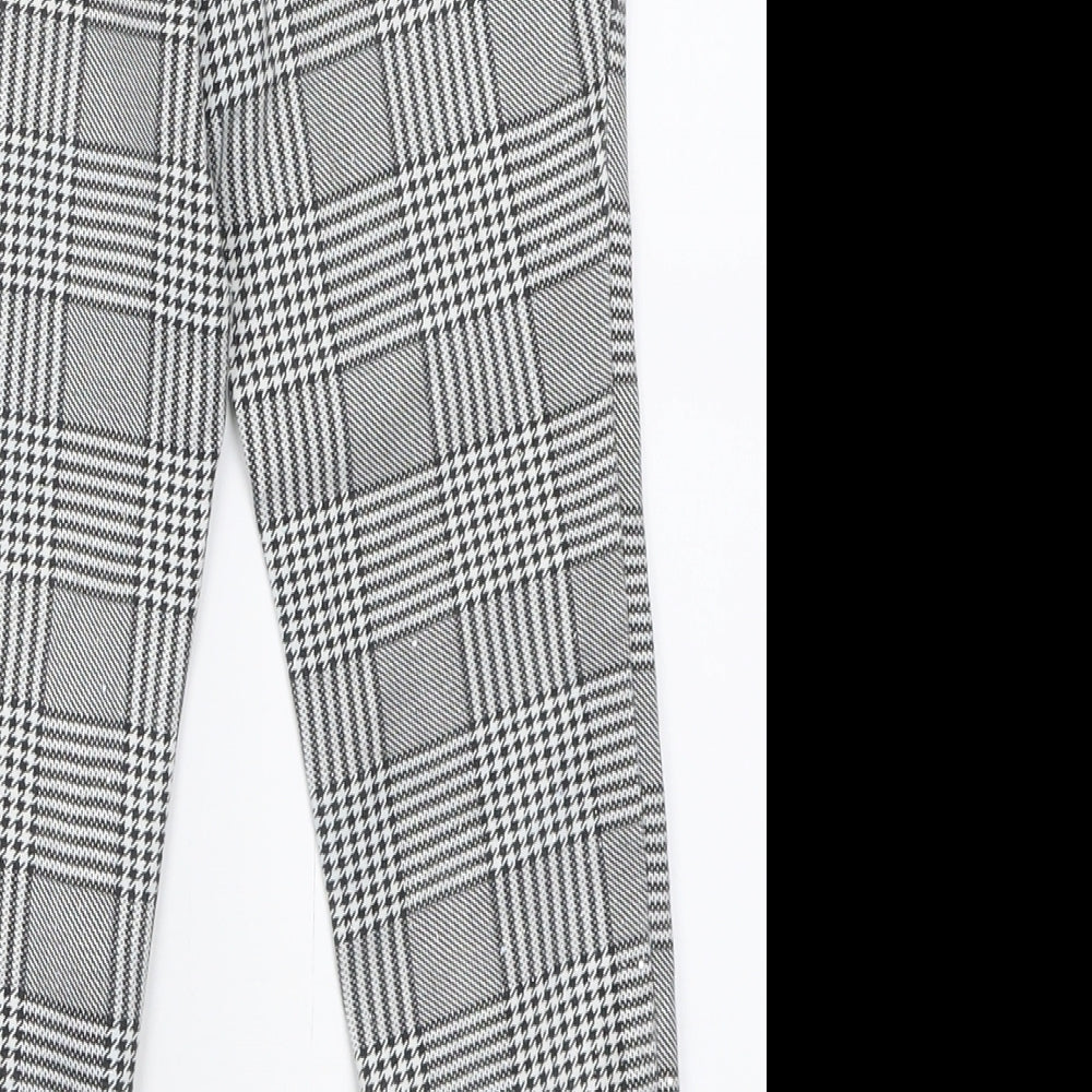 Gap Girls Black Plaid Cotton Capri Trousers Size 8 Years Regular Pullover