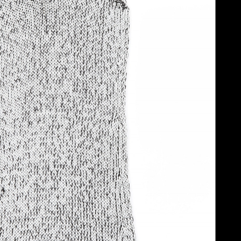 H&M Womens Silver Viscose Bodycon Size 10 Scoop Neck - Sparkle