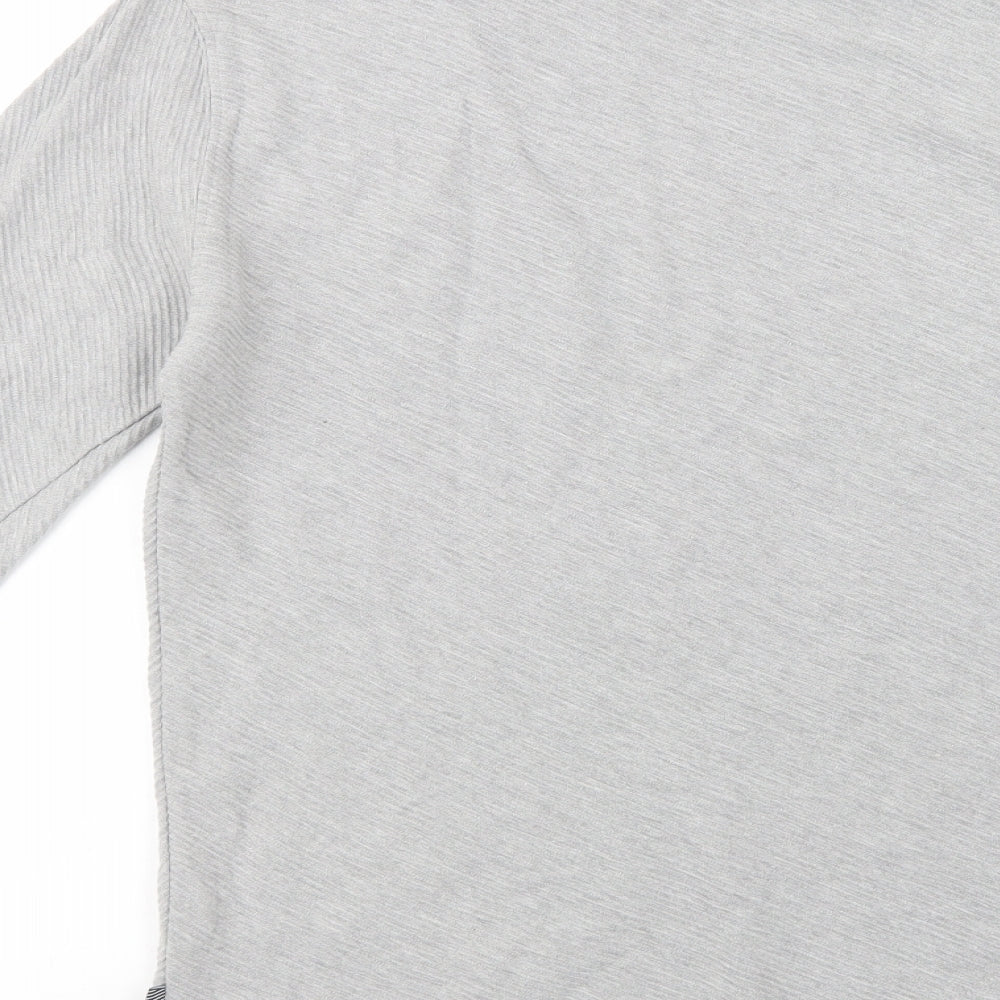 Bershka Mens Grey Cotton Pullover Sweatshirt Size L