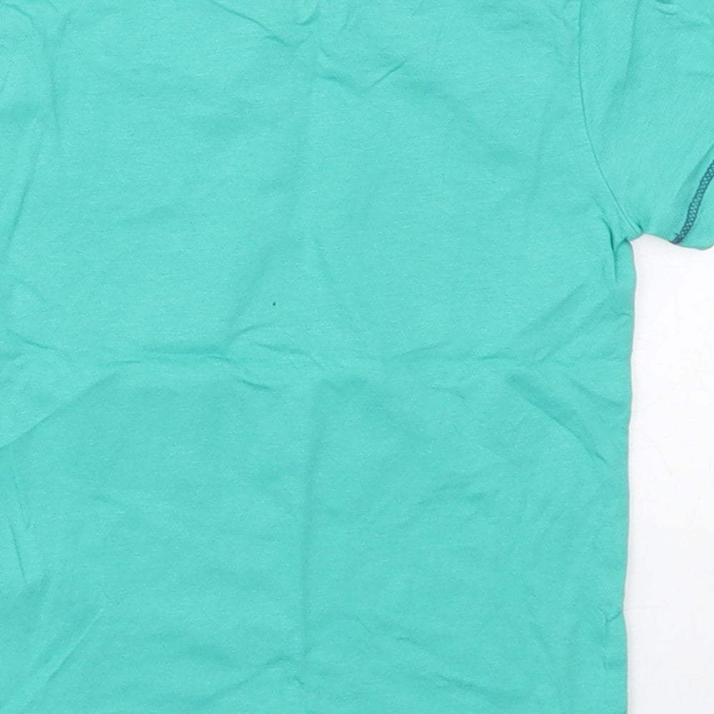 Cool Club Boys Green Cotton Basic T-Shirt Size 2 Years Crew Neck Pullover - Cool Glasses