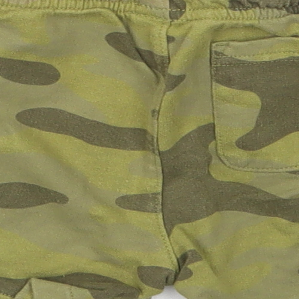 Carters Boys Green Camouflage Cotton Sweatpants Trousers Size 18 Months Drawstring