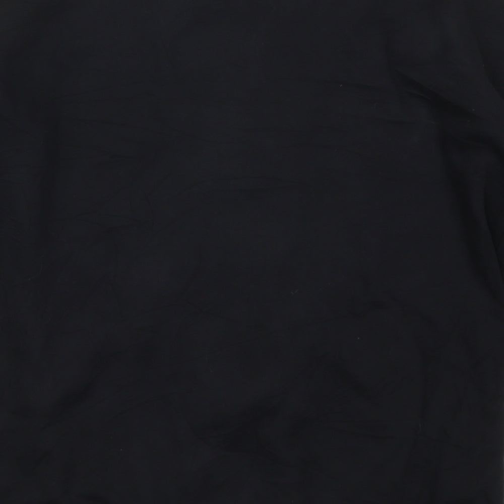 ASOS Womens Black Cotton Full Zip Sweatshirt Size 10 Zip