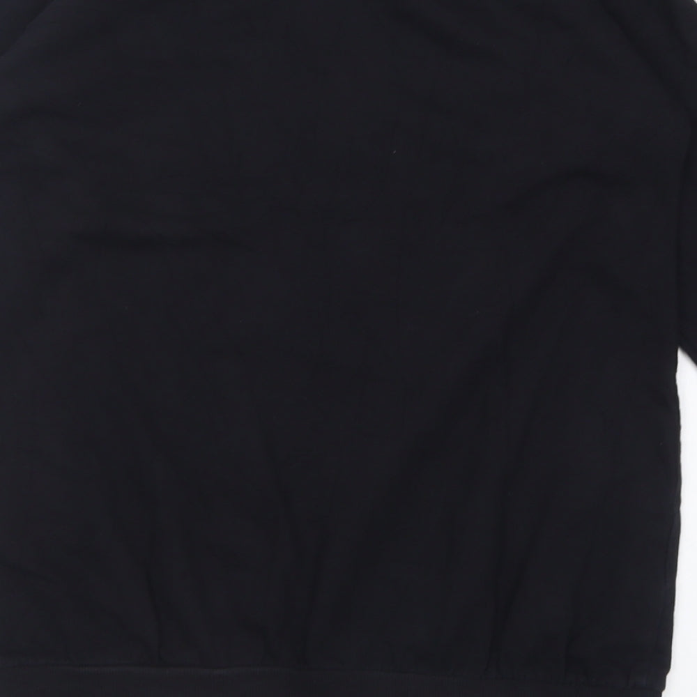 silver dagger Womens Black Cotton Tunic Sweatshirt Size 8 Pullover