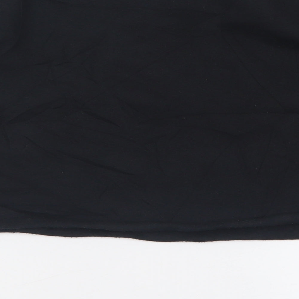 PRETTYLITTLETHING Womens Black Polyester Pullover Sweatshirt Size 10 Pullover - Cropped christmas