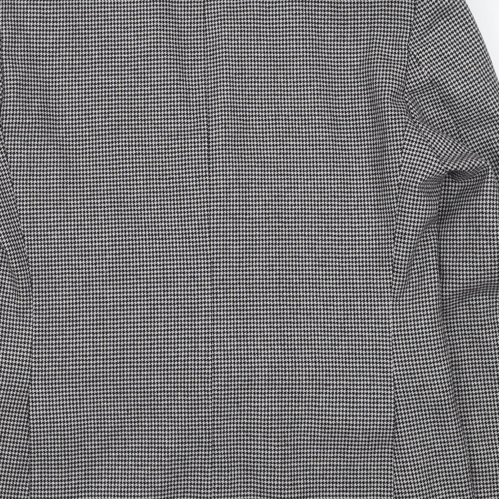 Scott International Mens White Plaid Polyester Jacket Suit Jacket Size 40