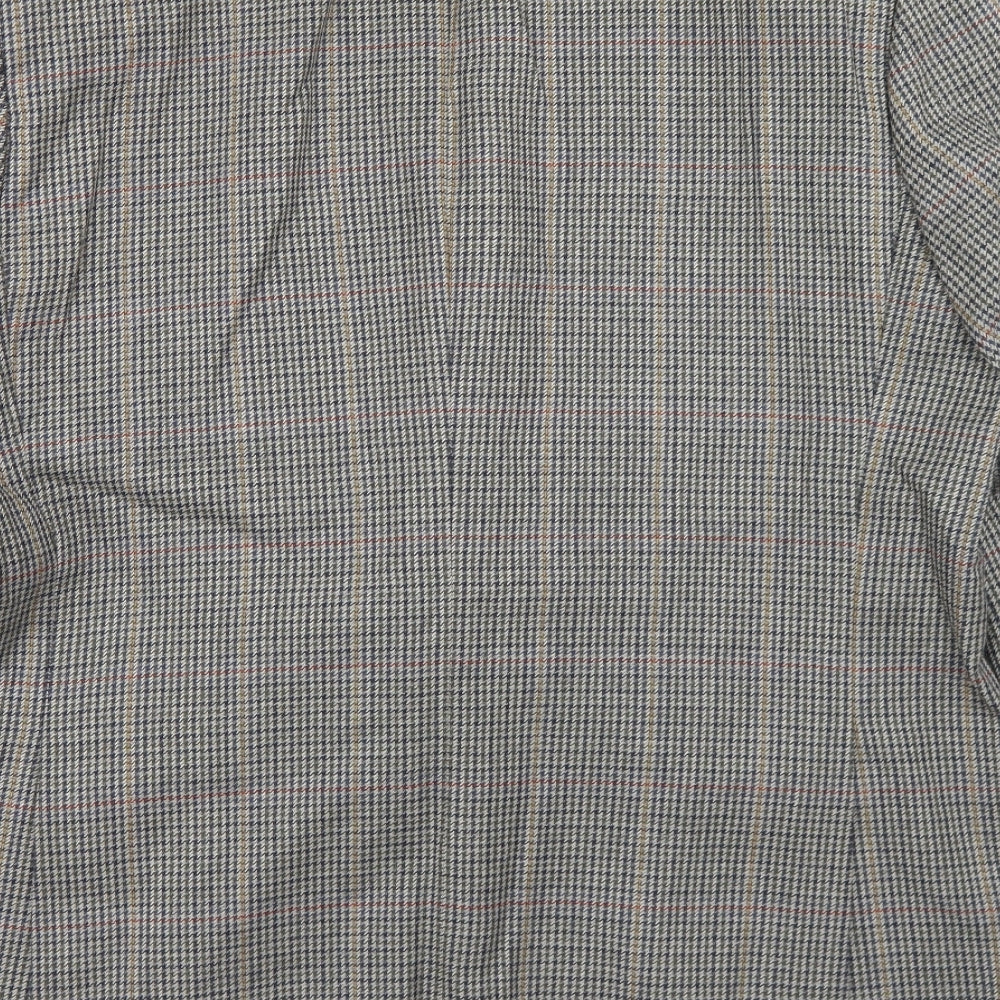 West Brook Mens Beige Houndstooth Wool Jacket Blazer Size 44
