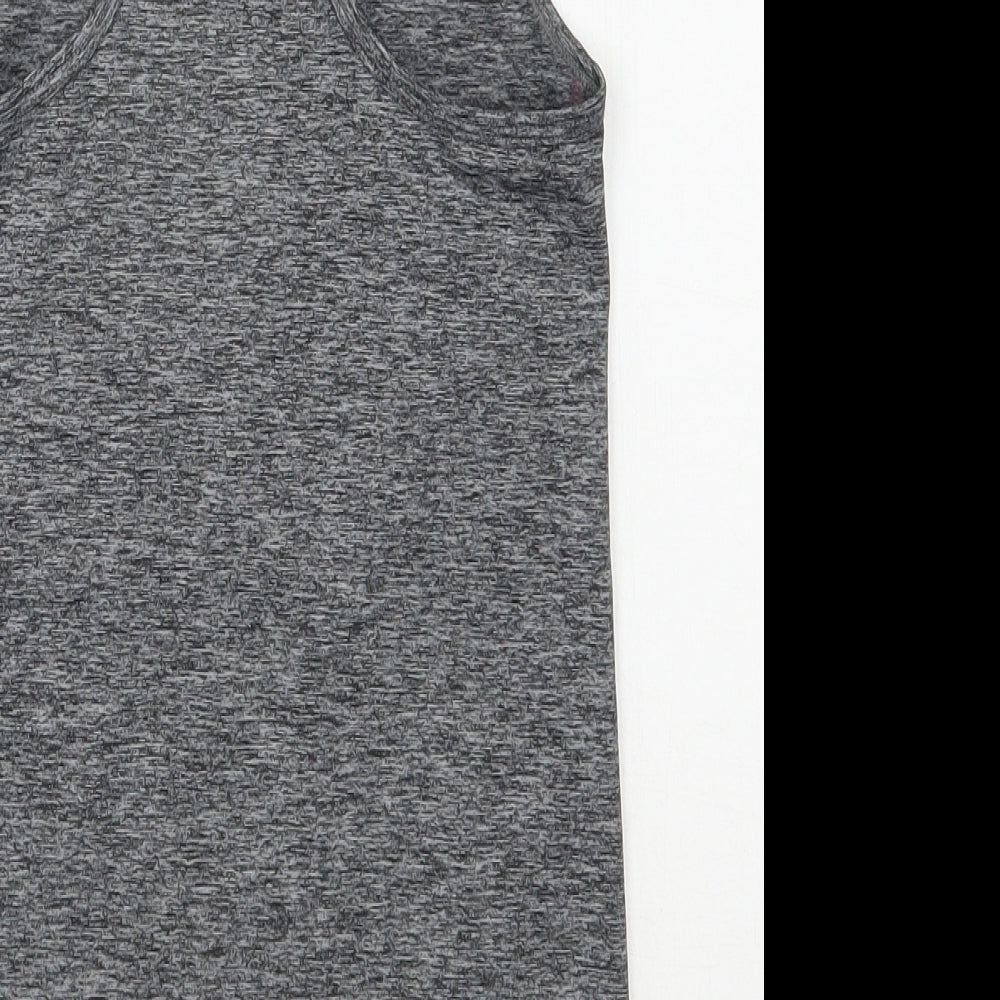 NEXT Girls Grey Polyester Jersey Tank Size 9 Years Scoop Neck Pullover