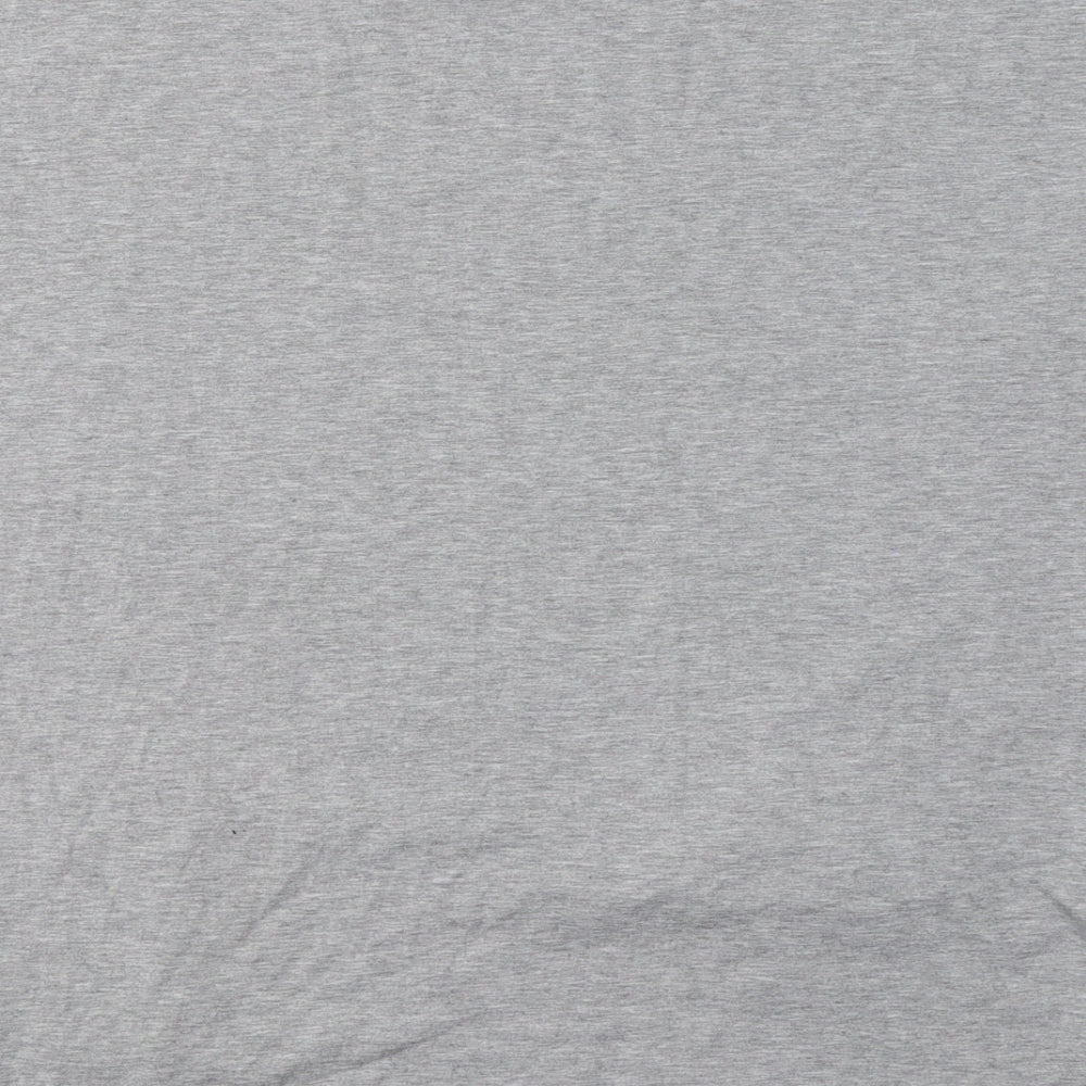 Gallery Womens Grey Colourblock Polyester Blouse Size M Round Neck