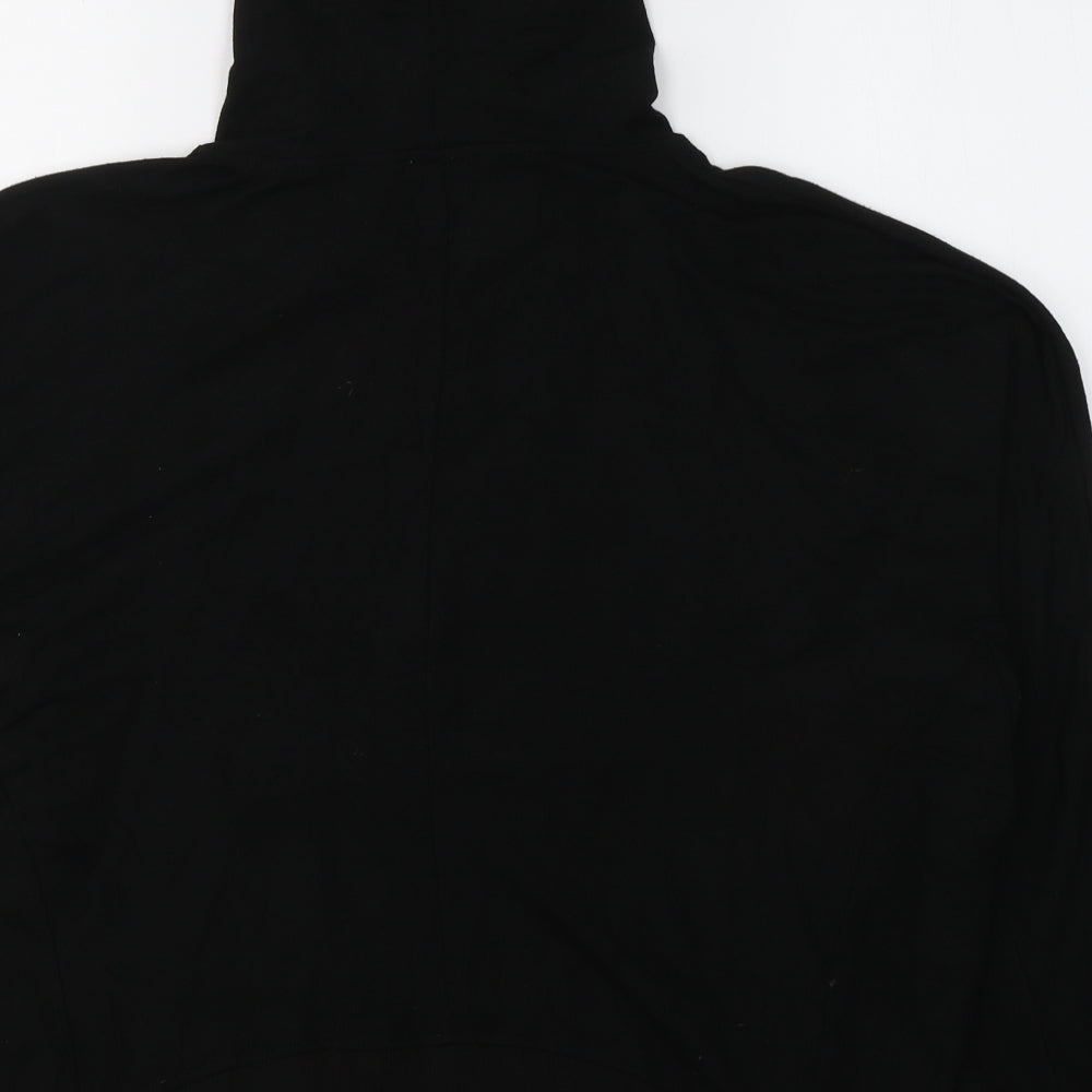 Cable & Gauge Womens Black Viscose Pullover Hoodie Size L Pullover