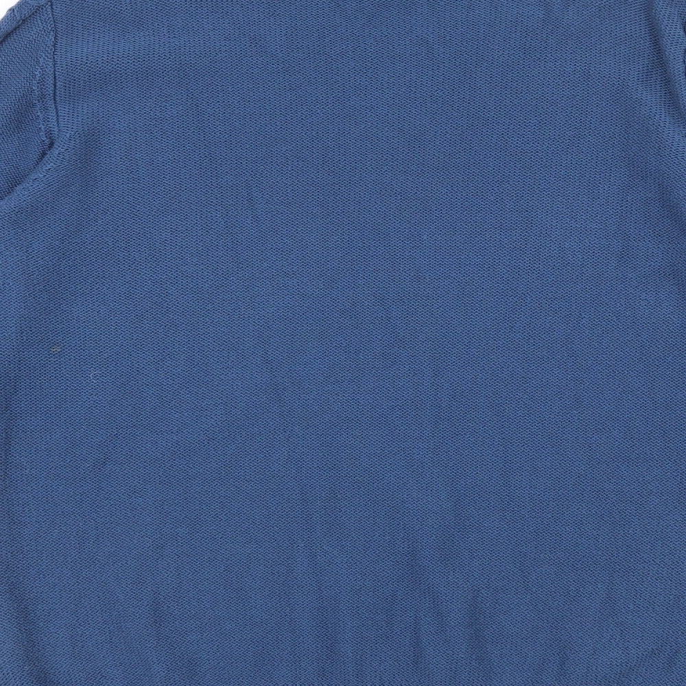 Collection L Womens Blue High Neck Acrylic Pullover Jumper Size 14