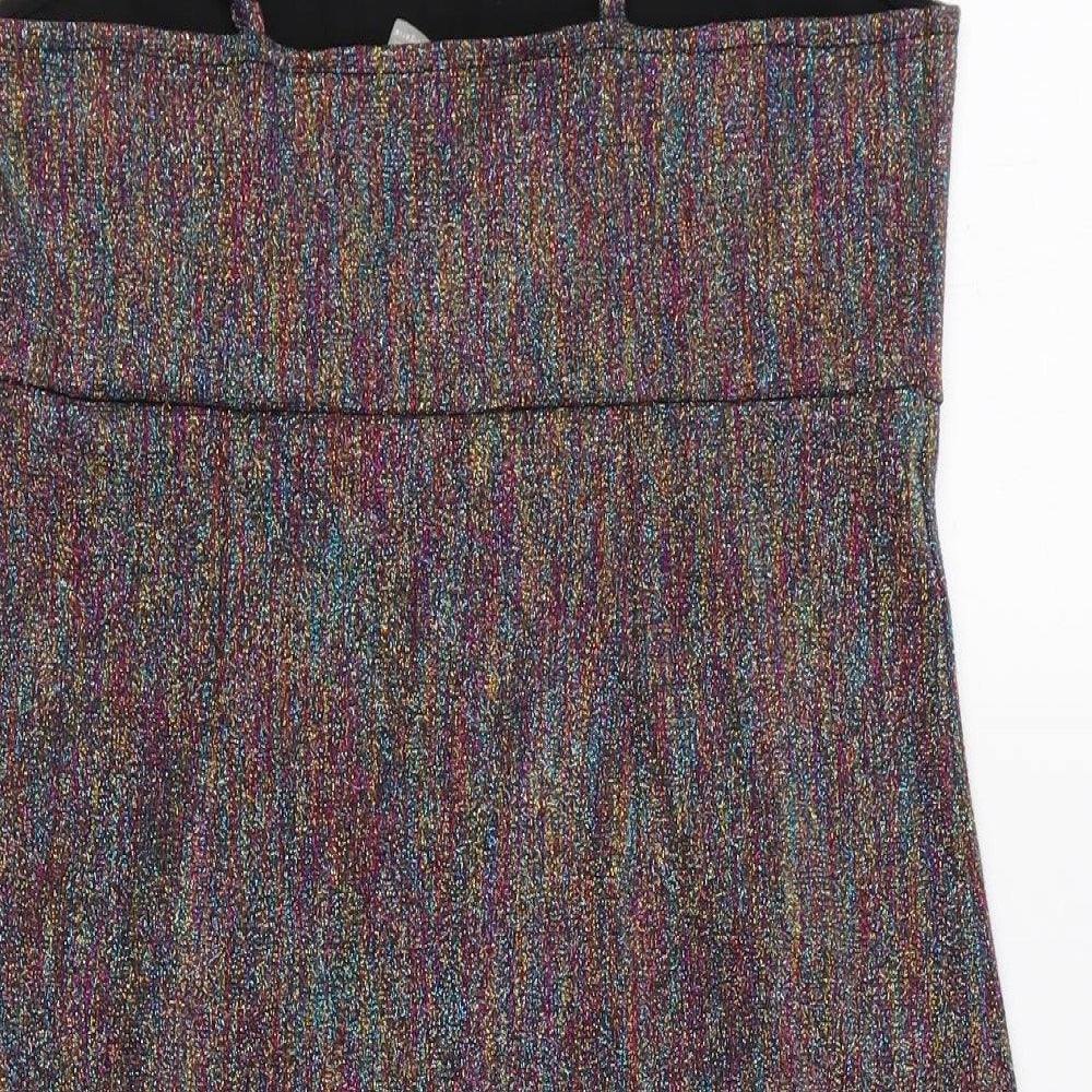 ASOS Womens Multicoloured Polyester Tank Dress Size 6 Square Neck Pullover