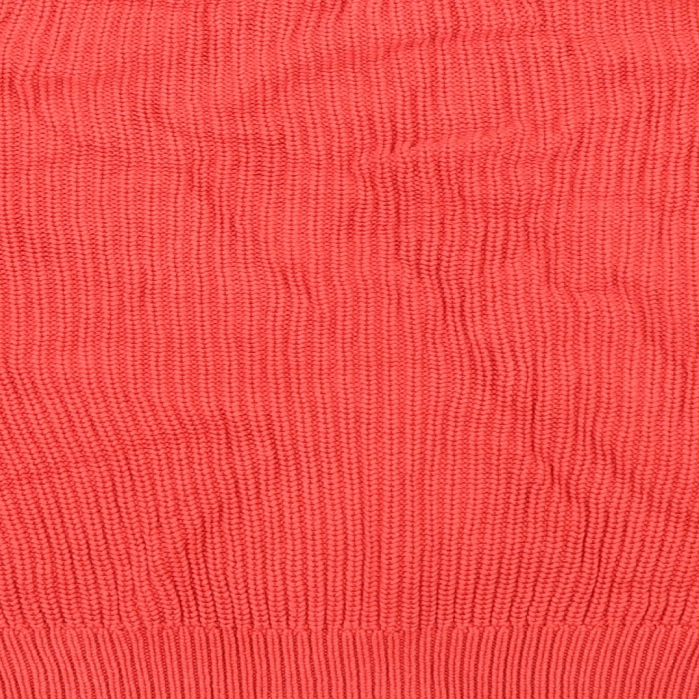 Marks & Spencer Womens Red Crew Neck Cotton Pullover Jumper Size M