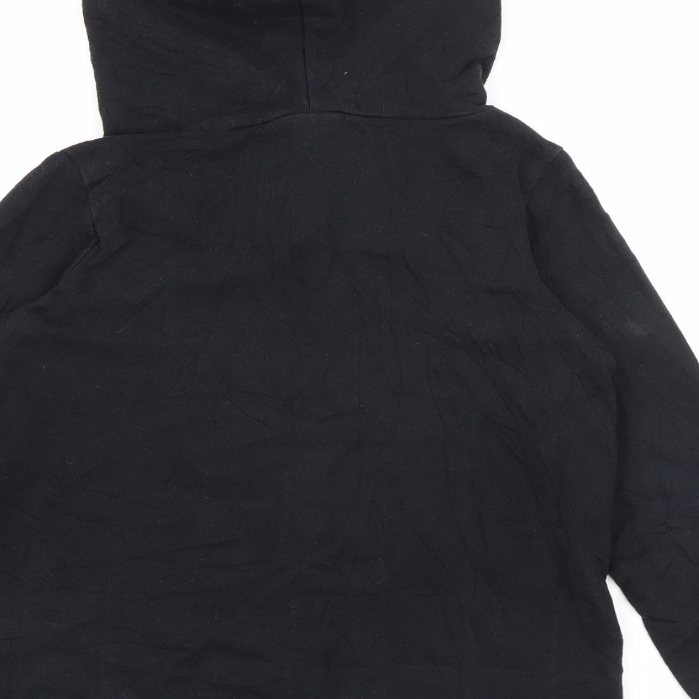 Coccodrillo Girls Black Cotton Pullover Hoodie Size 11 Years Zip