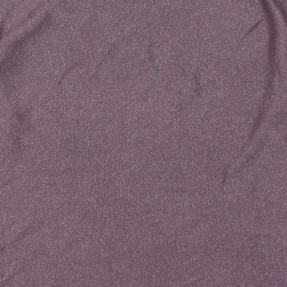 NEXT Womens Purple Round Neck Viscose Pullover Jumper Size S
