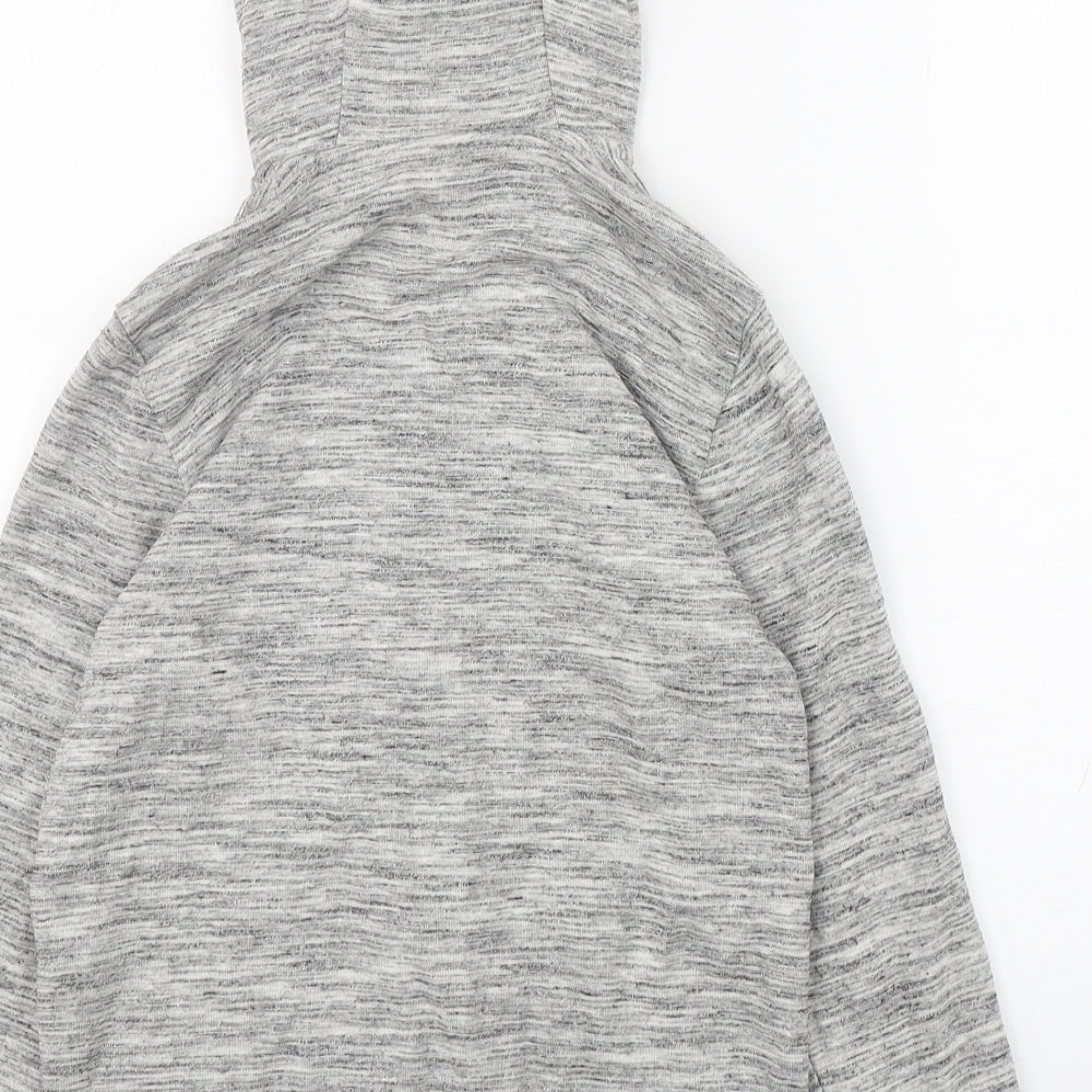 f7f Boys Grey Cotton Full Zip Hoodie Size 9-10 Years Zip