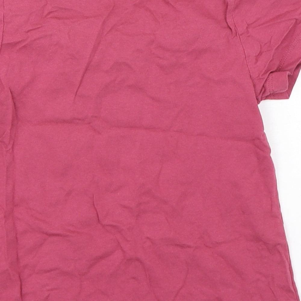 Lupilu Girls Purple Cotton Basic T-Shirt Size 5-6 Years Round Neck Pullover