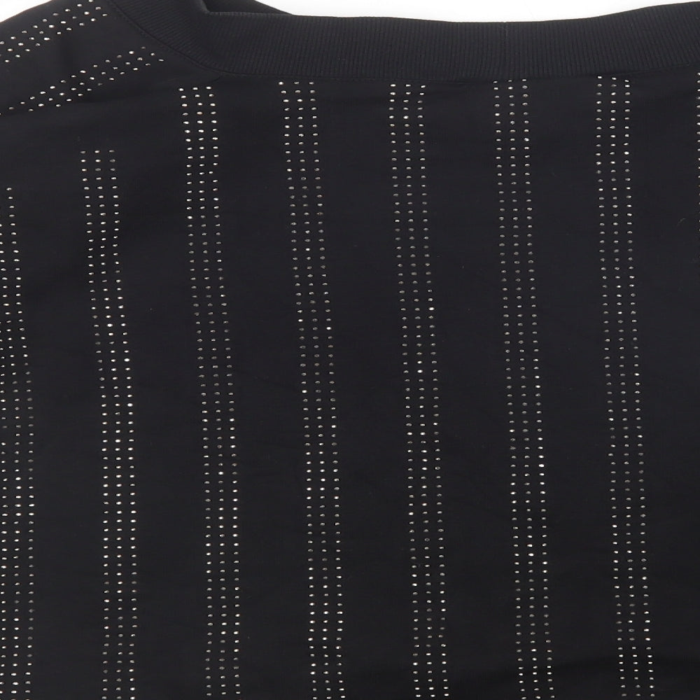 River Island Womens Black Cotton Pullover Sweatshirt Size XS Pullover