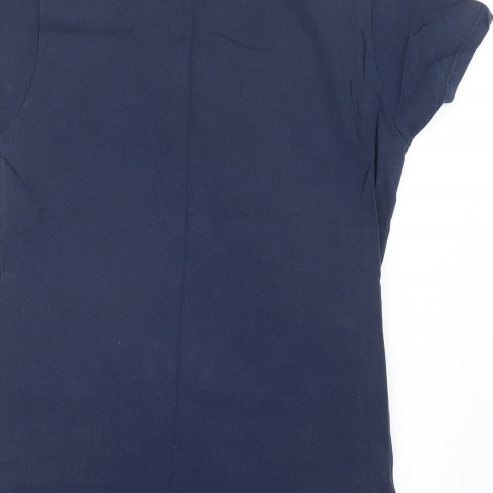 Gildan Womens Blue Cotton Basic T-Shirt Size S Crew Neck - TOG 24