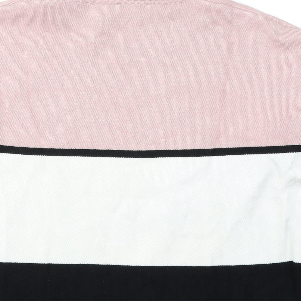 New Look Womens Multicoloured Colourblock Viscose Pullover Sweatshirt Size M Pullover