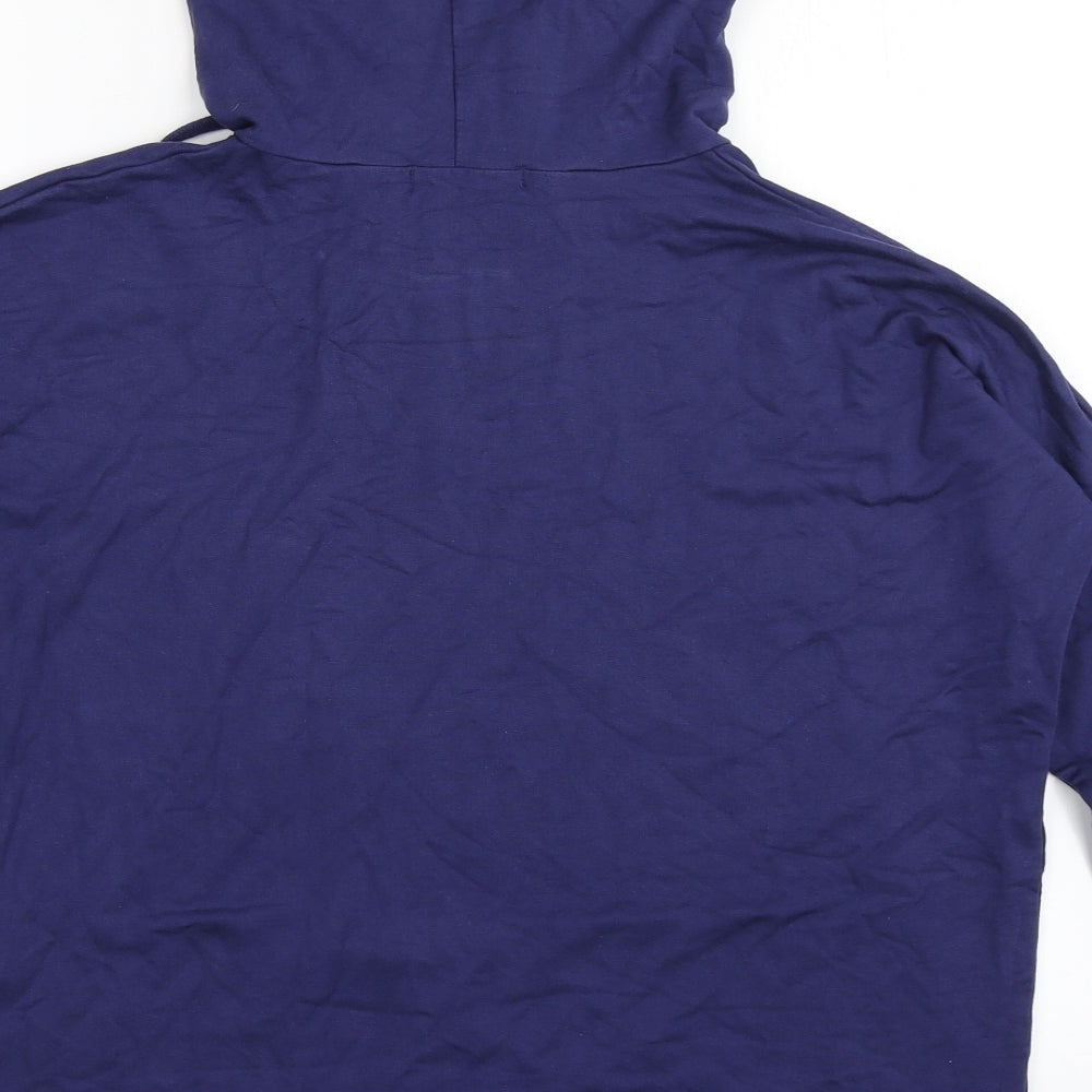 Pineapple Womens Blue Viscose Pullover Hoodie Size S Pullover