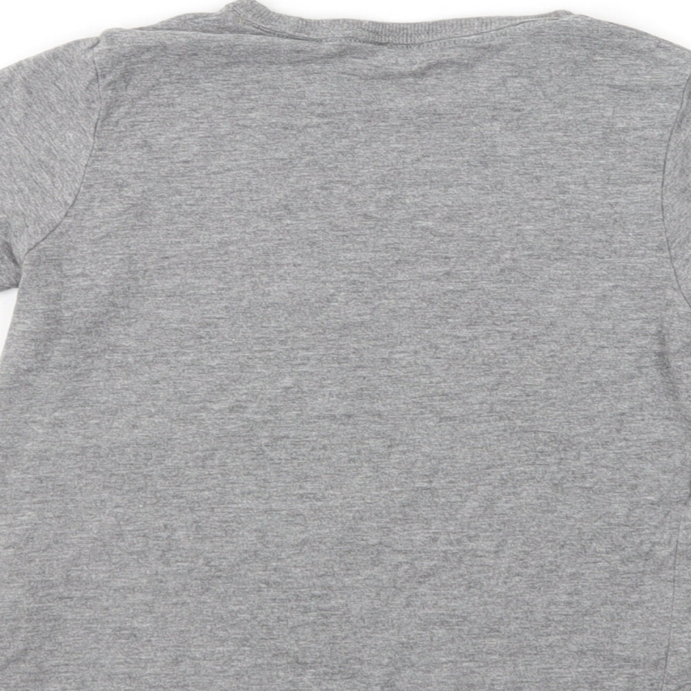 Marks Girls Grey Cotton Pullover T-Shirt Size 4-5 Years Crew Neck Pullover - Bee Sting
