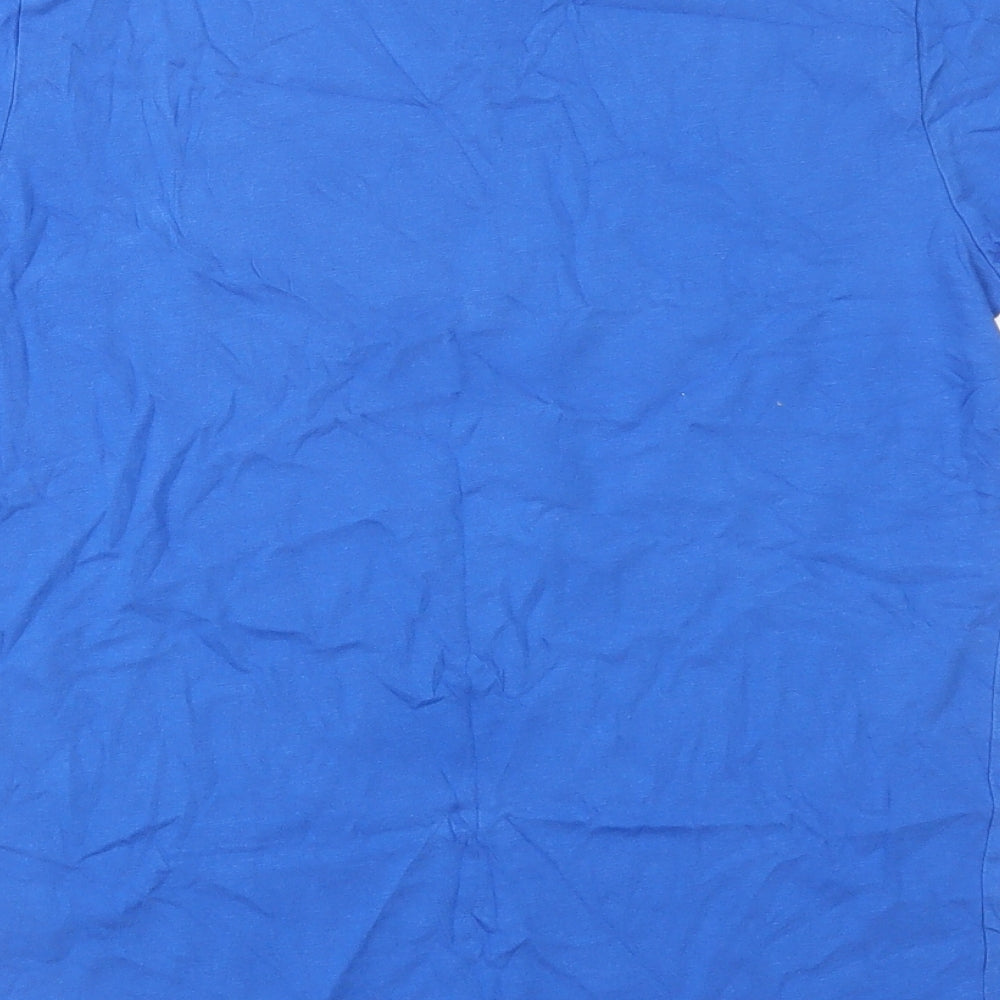 George Girls Blue Cotton Pullover T-Shirt Size 11-12 Years Crew Neck Pullover - Future Icon