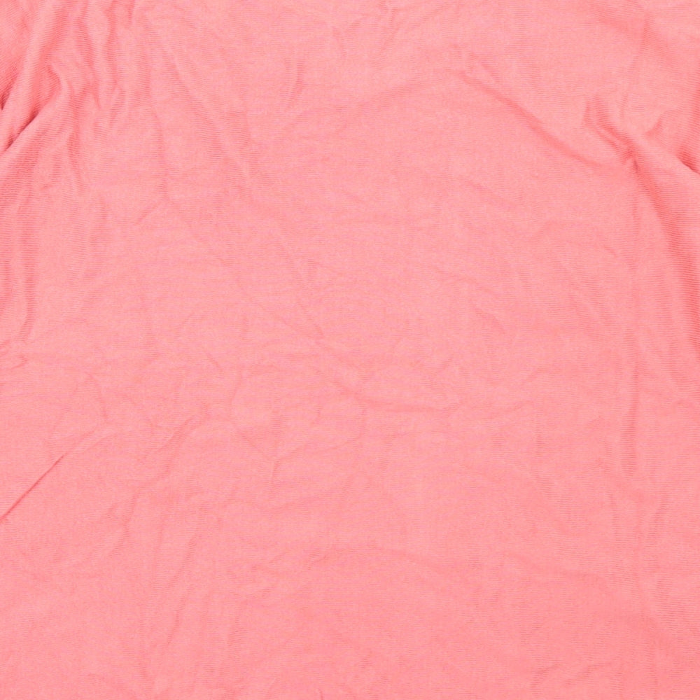 Monsoon Womens Pink V-Neck Viscose Pullover Jumper Size M