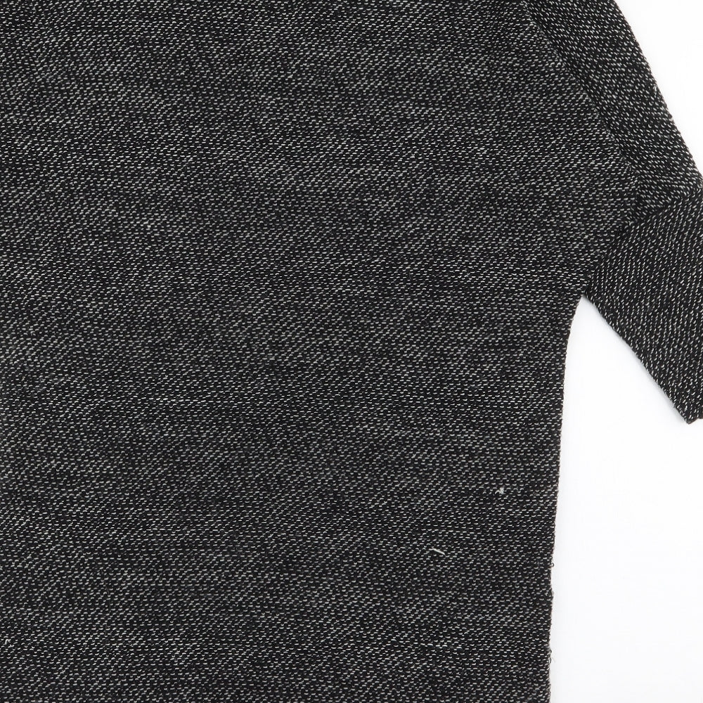 Mizumi Womens Black V-Neck Acrylic Pullover Jumper Size S