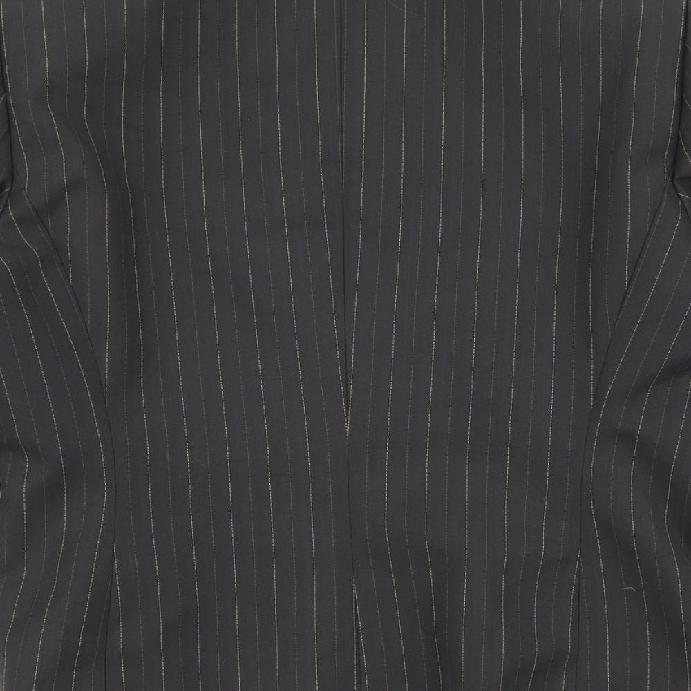 Kasper Womens Grey Striped Jacket Blazer Size 12