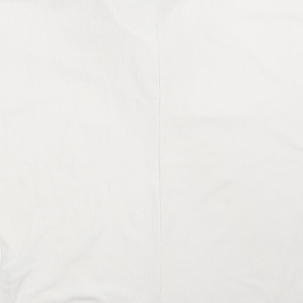 Primark Womens White Polyester Basic Polo Size 6 Collared - Size 6-8