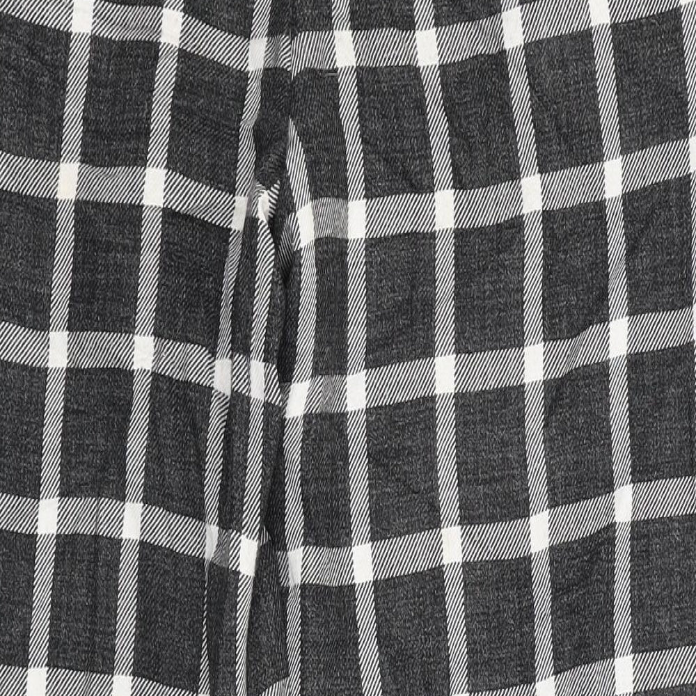 Light Before Dark Womens Grey Check Polyester Carrot Trousers Size 6 L26 in Regular Zip
